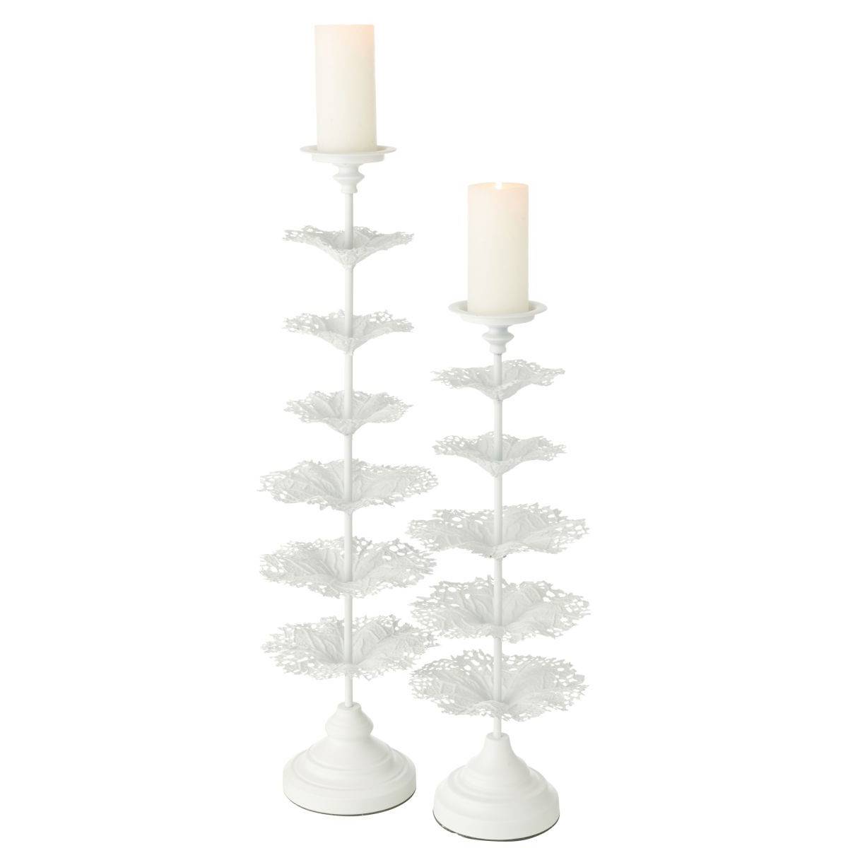 Photophore Design en Métal "Arbre" 79cm Blanc - Image 4
