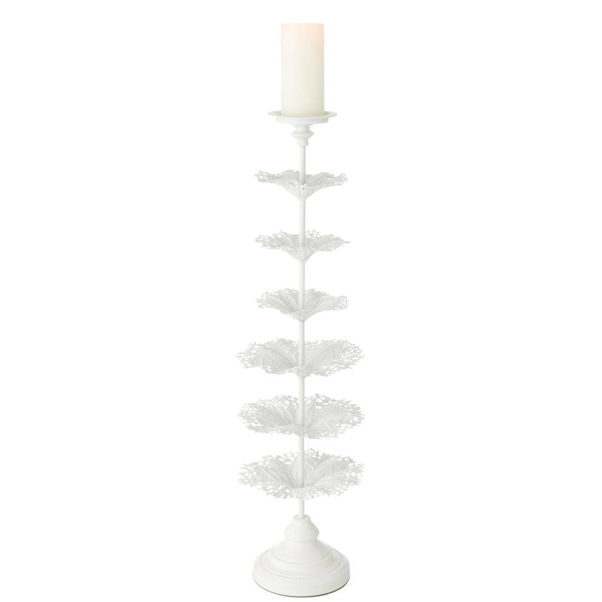 Photophore Design en Métal "Arbre" 79cm Blanc - Image 2
