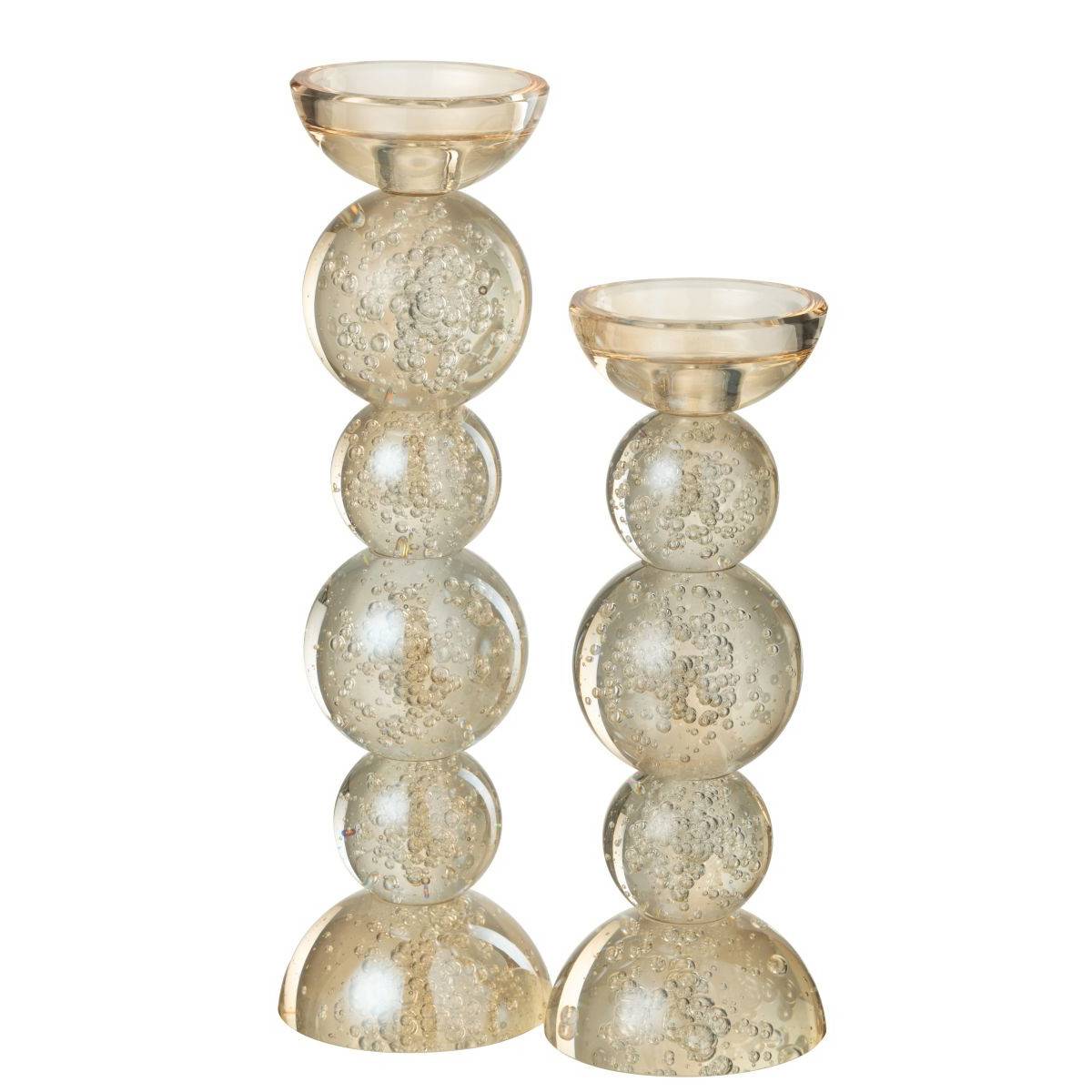 J-Line - Chandelier Design en Verre "Davis" 34cm Champagne - Image 3