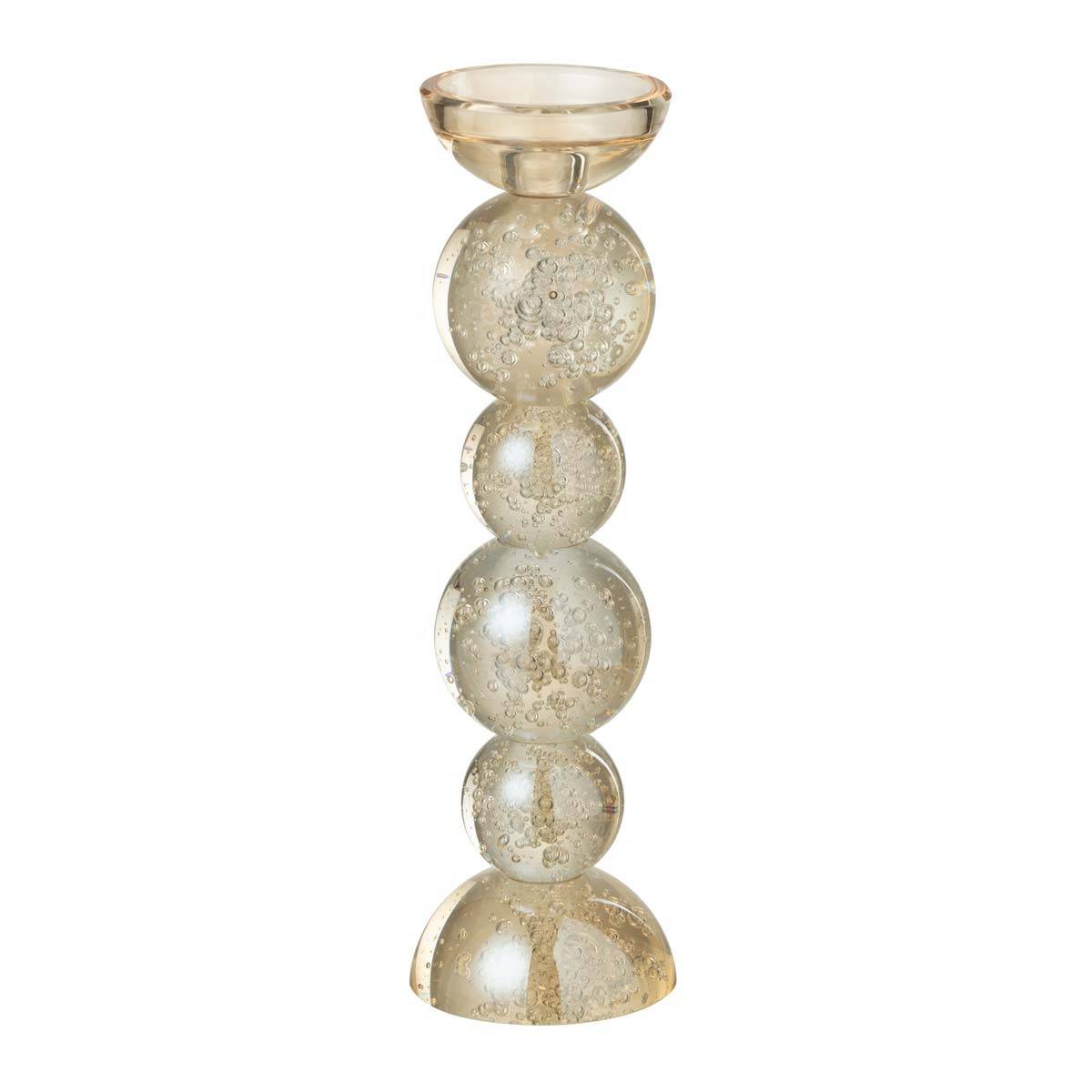 J-Line - Chandelier Design en Verre "Davis" 34cm Champagne - Image 1