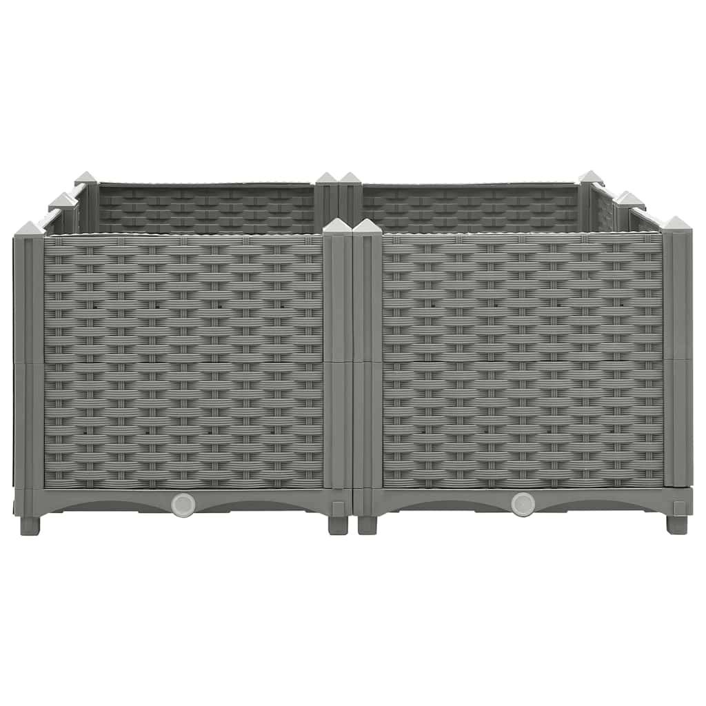 Prolenta Premium - Jardinière polypropylène gris 80 x 80 x 38 cm - Prolenta premium p344.9 - Image 3