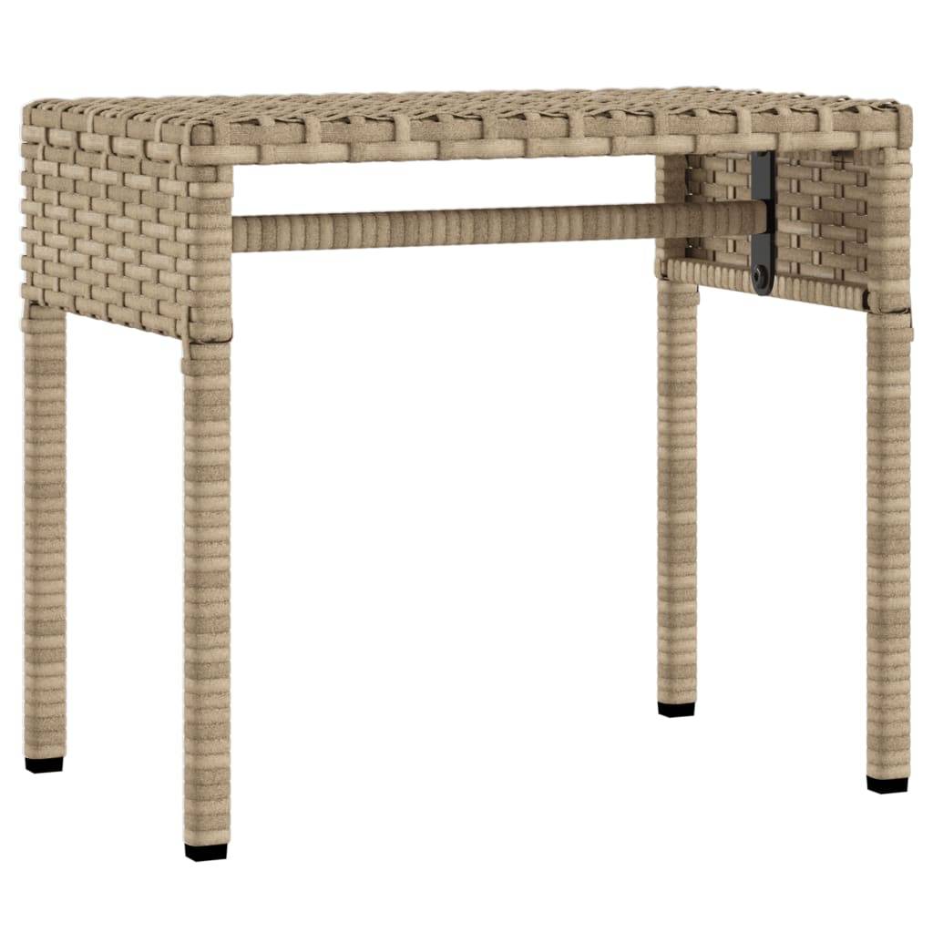 Chaise longue avec auvent et table beige résine tressée 62 x 200 x 130 cm, Poids :19.2kg - PANGIVO - Image 5