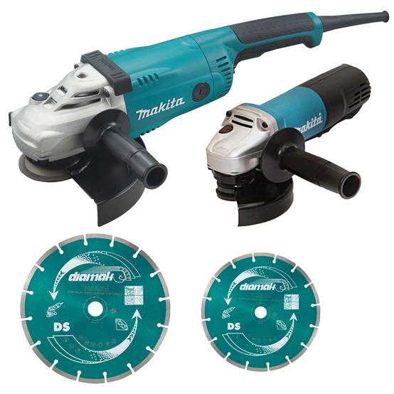 Ensemble de 2 meuleuses Ø230 et 125 mm - MAKITA - avec kit d'accessoires - DK0053GX2-P - Image 1