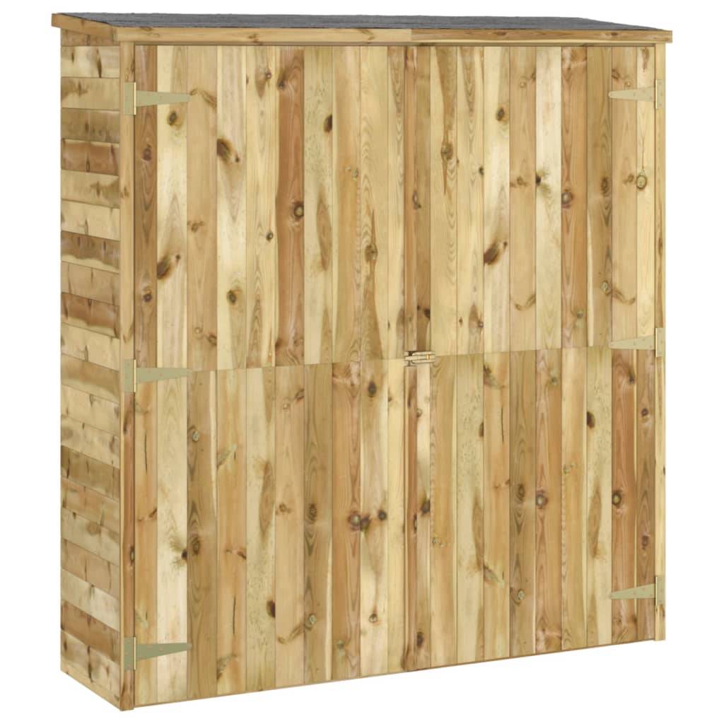 Abri de jardin cabane cabanon maison de stockage remise extérieur hangar outils robuste 163 x 50 x 171 cm Bois de pin solide marron - Image 1