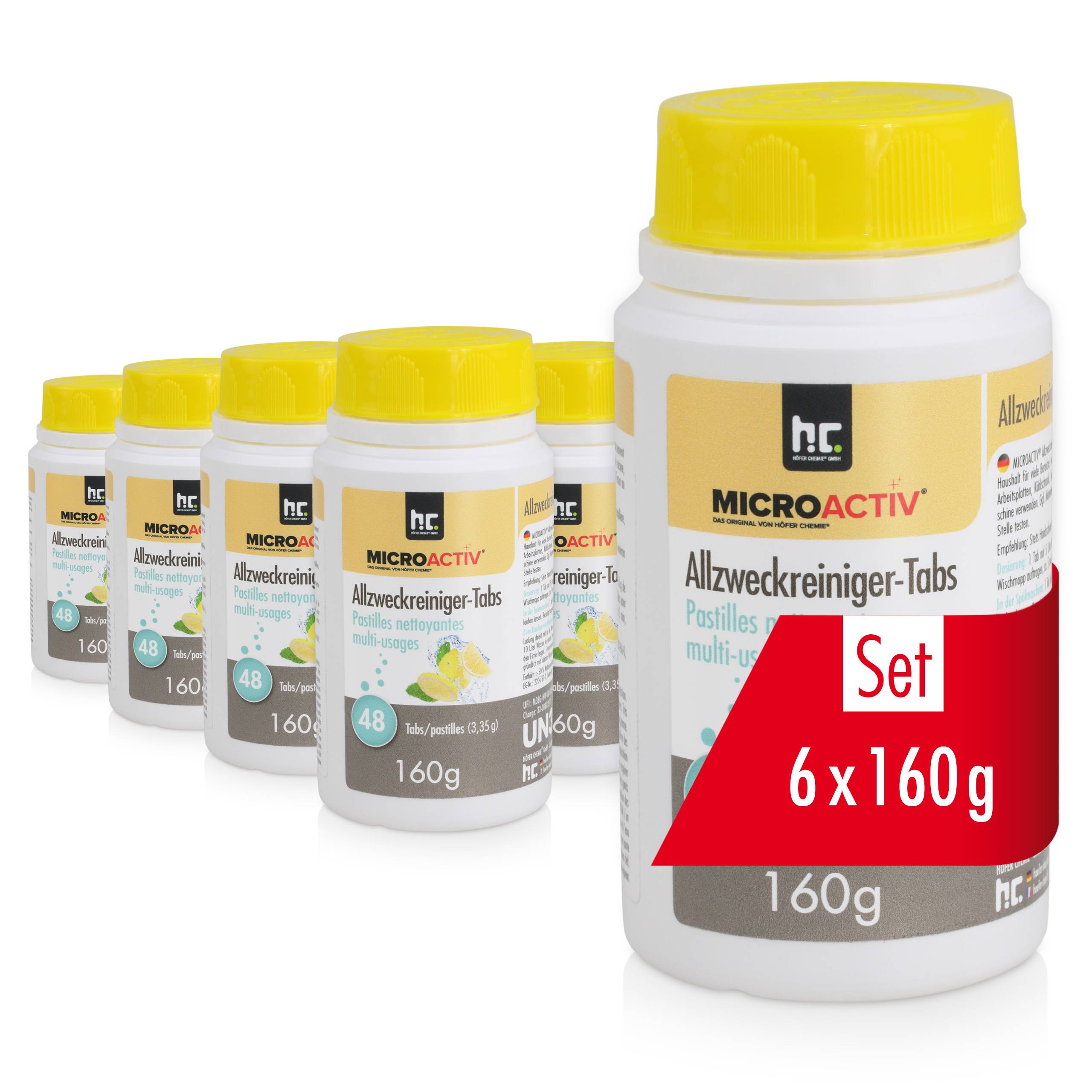 160 g de pastilles nettoyantes polyvalentes x 6