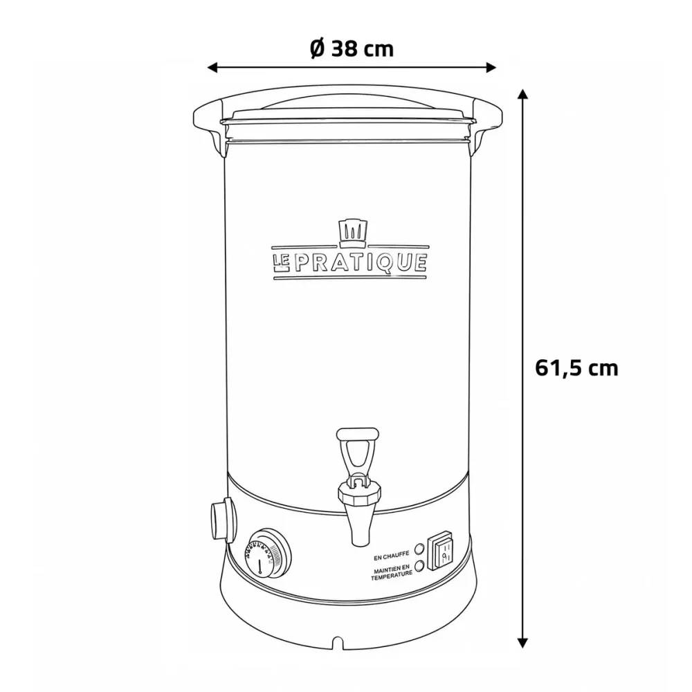 LE PRATIQUE - Stérilisateur inox 26 L Le Pratique – 10 bocaux de 1 L - Image 4