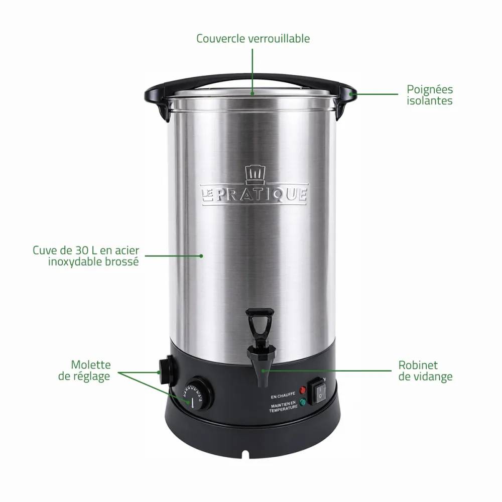 LE PRATIQUE - Stérilisateur inox 26 L Le Pratique – 10 bocaux de 1 L - Image 3