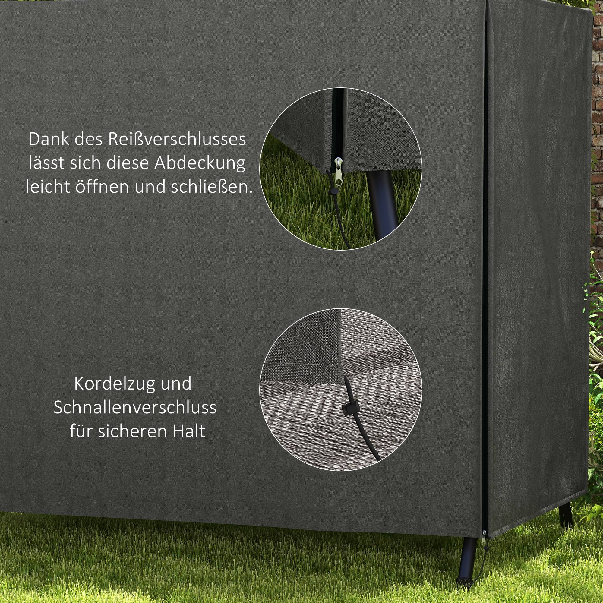 Housse de protection pour balancelle de jardin tissu Oxford imperméable 177x114x152cm gris foncé - ComfortXL Outdoor Living - Image 6