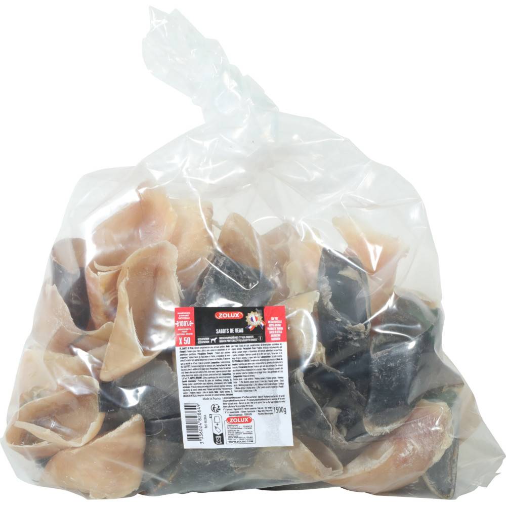 Zolux - Sabots de veau 50 pièces friandises pour chien