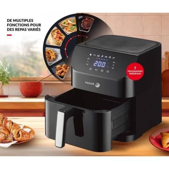 Friteuse Electrique sans huile FAGOR - Airfryer FGAF8L - Capacité 8L - 7 programmes de cuisson - 1800W - Image 5