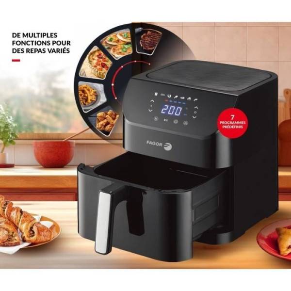Friteuse Electrique  sans huile FAGOR - Airfryer FGAF8L - Capacité 8L - 7 programmes de cuisson - 1800W - Image 5