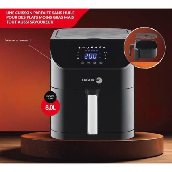 Friteuse Electrique  sans huile FAGOR - Airfryer FGAF8L - Capacité 8L - 7 programmes de cuisson - 1800W - Image 4