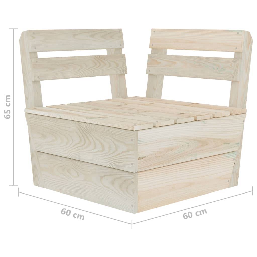 Vidaxl - Salon de jardin palette 9 pcs Bois d'épicéa imprégné vidaXL 3063726 - Image 3