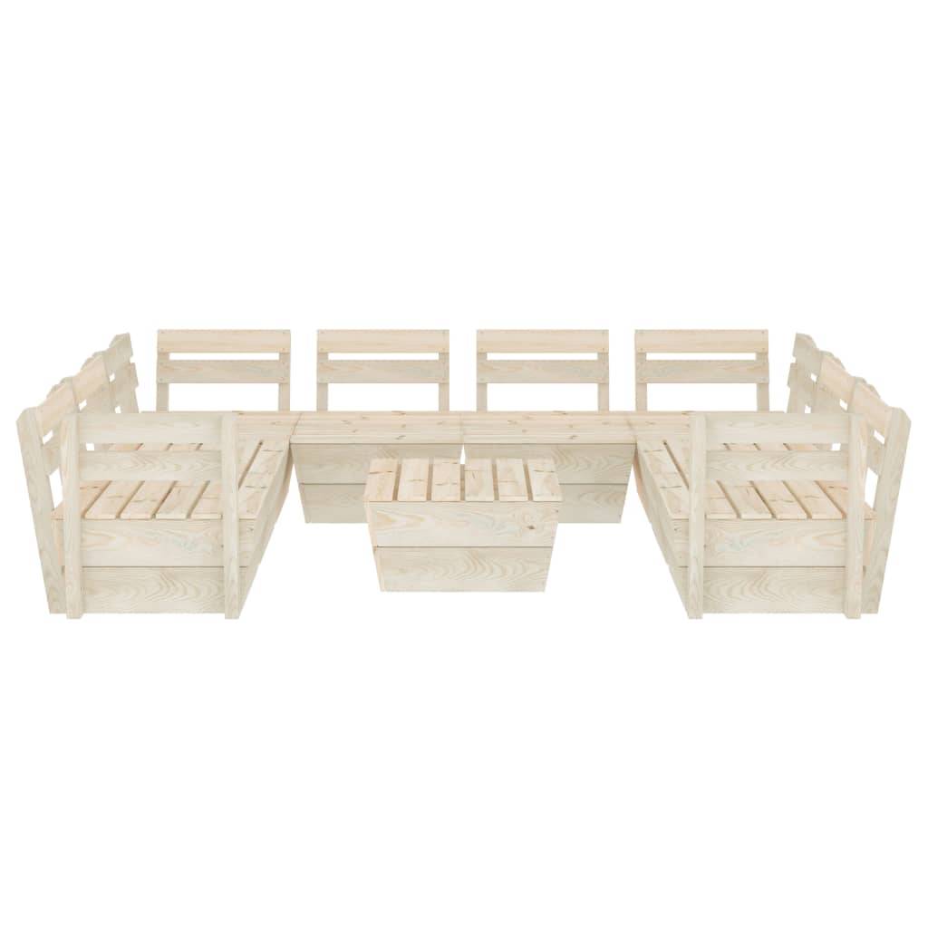 Vidaxl - Salon de jardin palette 9 pcs Bois d'épicéa imprégné vidaXL 3063726 - Image 8