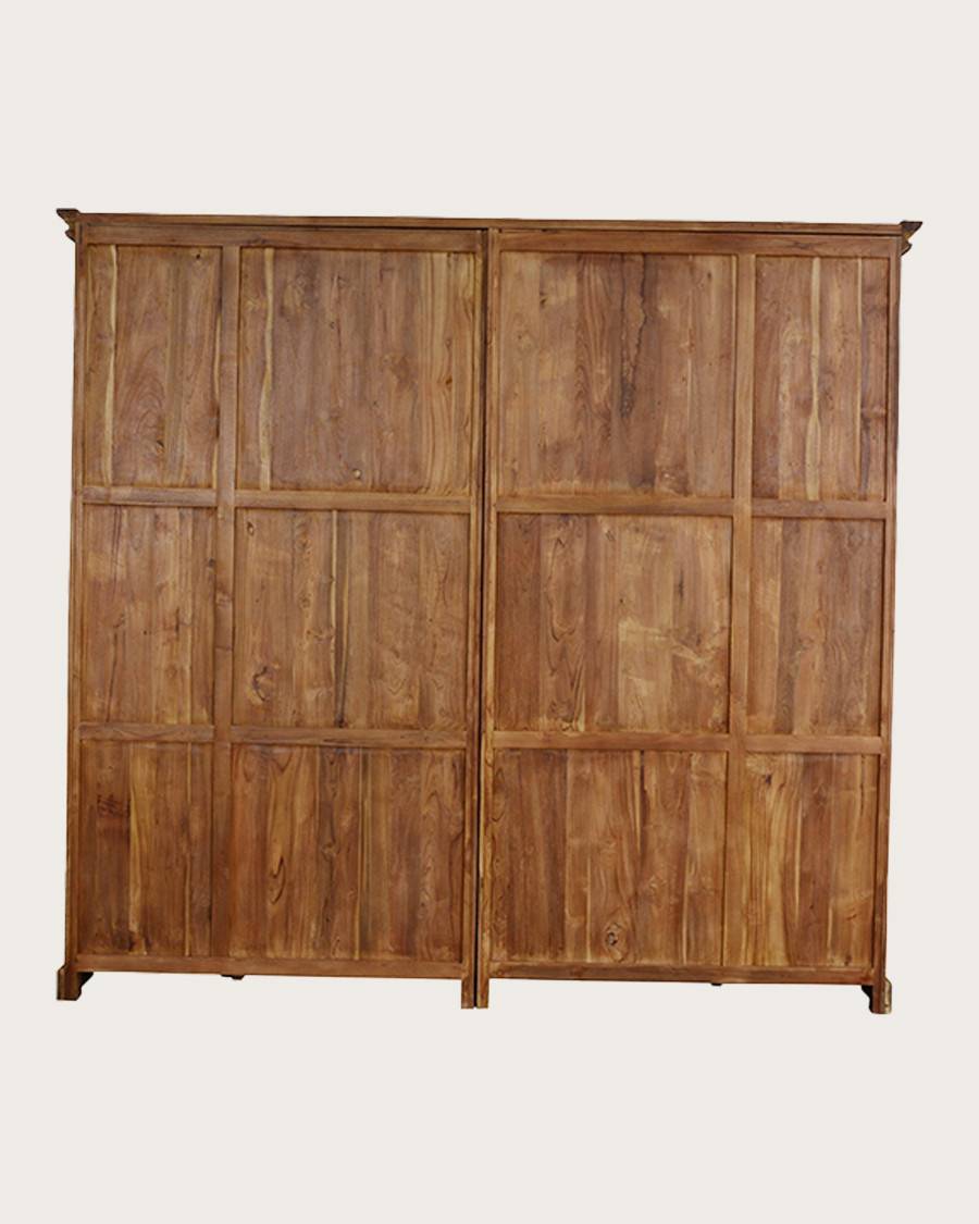 Annisa - Bibliothèque en bois massif de teck recyclé 250 cm - UNIQKA - Image 6