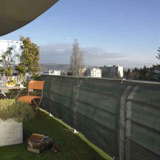 Brise vue renforcé 300 gr/m² 1.5 x 10 Vert - Image 5