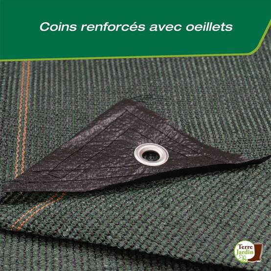 Brise vue renforcé 300 gr/m² 1.5 x 10 Vert - Image 3