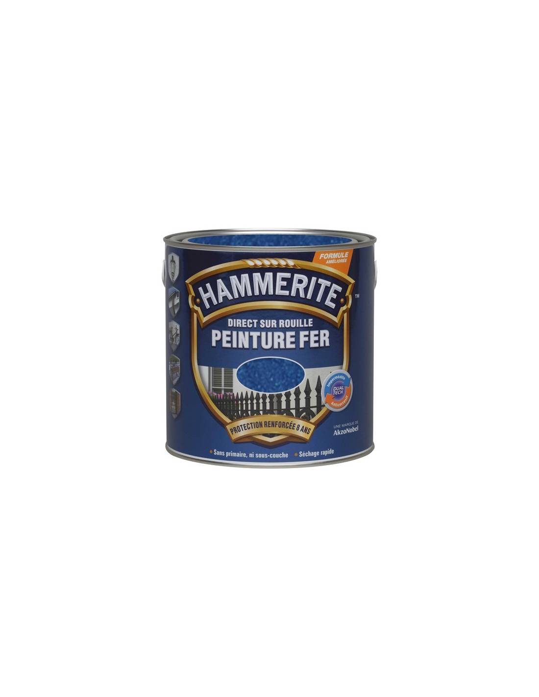 Julien - Peinture Hammerite Fer Martelé 2.5l Chataigne070726 - Julien