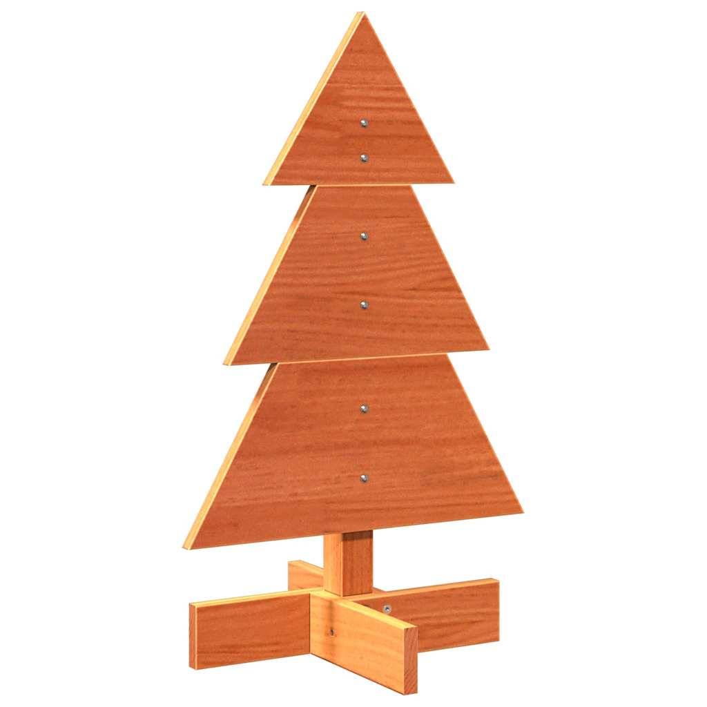 ComfortXL - Sapin de Noël en Bois Pin Massif Décoration Intérieure 60 cm Brun – ComfortXL Outdoor Living - Image 2