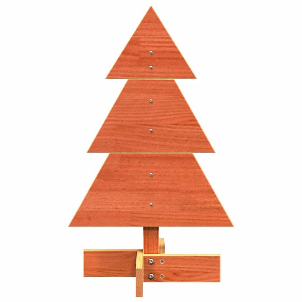 ComfortXL - Sapin de Noël en Bois Pin Massif Décoration Intérieure 60 cm Brun – ComfortXL Outdoor Living - Image 3