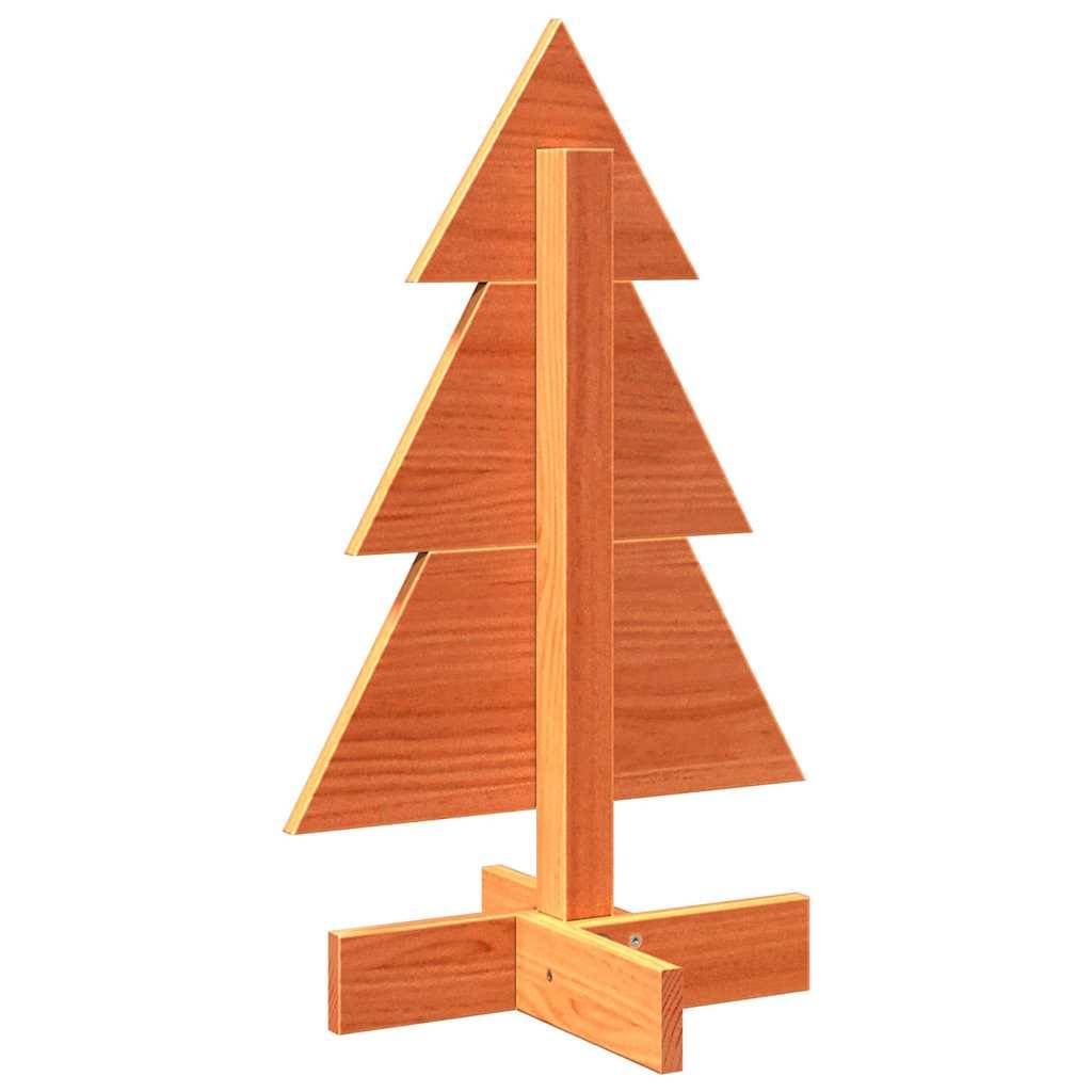 ComfortXL - Sapin de Noël en Bois Pin Massif Décoration Intérieure 60 cm Brun – ComfortXL Outdoor Living - Image 5