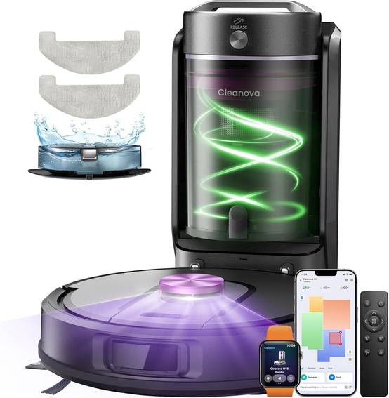 Robot Aspirateur Laveur Auto-Vidange 10 000 Pa