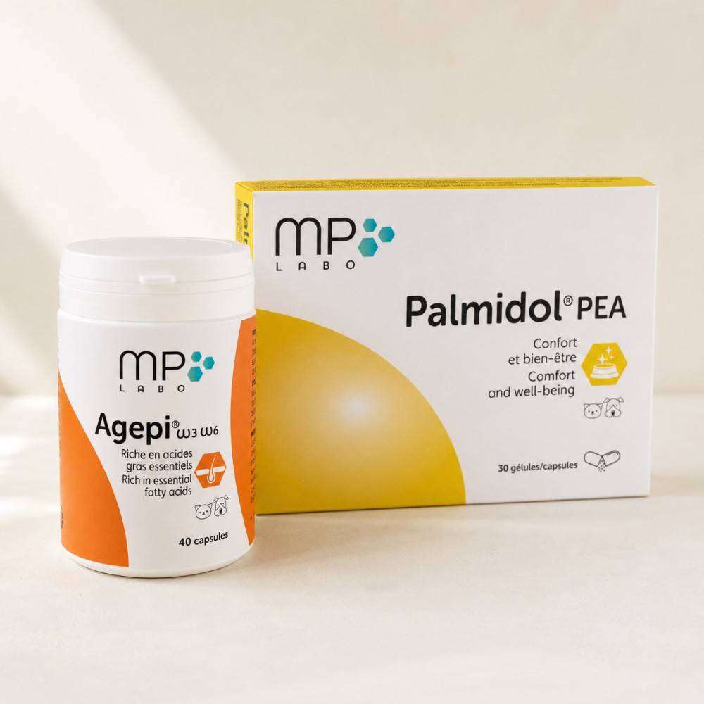 Pack Confort Senior & Pelage - Palmidol PEA + Agepi Oméga 3&6 1 pack