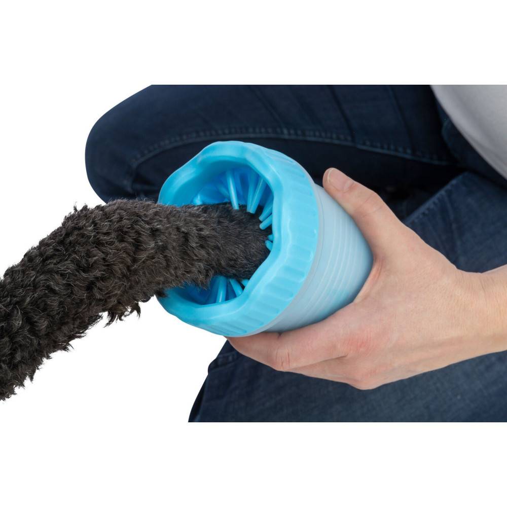 Trixie - Nettoyant pour pattes avec brosse en silicone taille S-M - Image 5