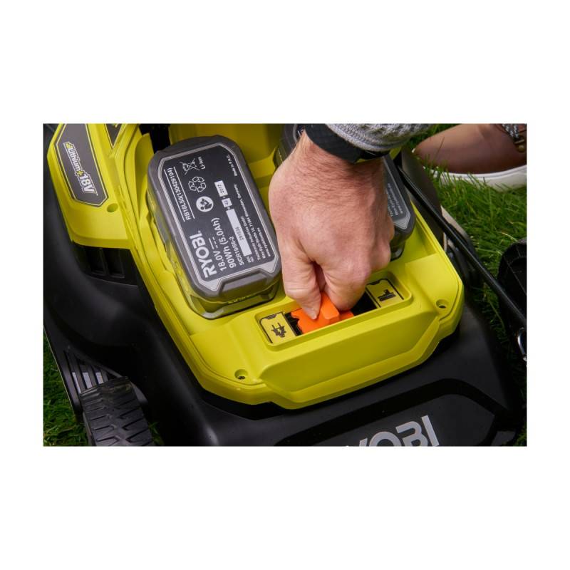 Ryobi - Tondeuse hybride RYOBI 18V One+ coupe 37cm - 2 batteries 5.0 Ah - 1 chargeur rapide RY18LMH37A-250 - Image 4
