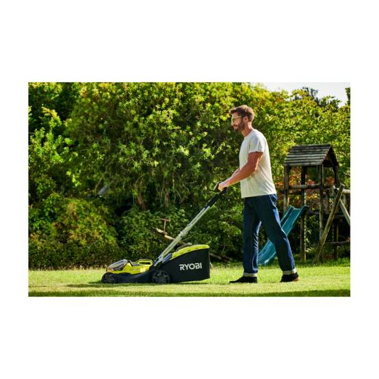 Ryobi - Tondeuse hybride RYOBI 18V One+ coupe 37cm - 2 batteries 5.0 Ah - 1 chargeur rapide RY18LMH37A-250 - Image 3