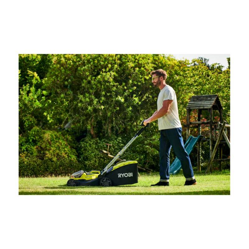 Ryobi - Tondeuse hybride RYOBI 18V One+ coupe 37cm - 2 batteries 5.0 Ah - 1 chargeur rapide RY18LMH37A-250 - Image 3