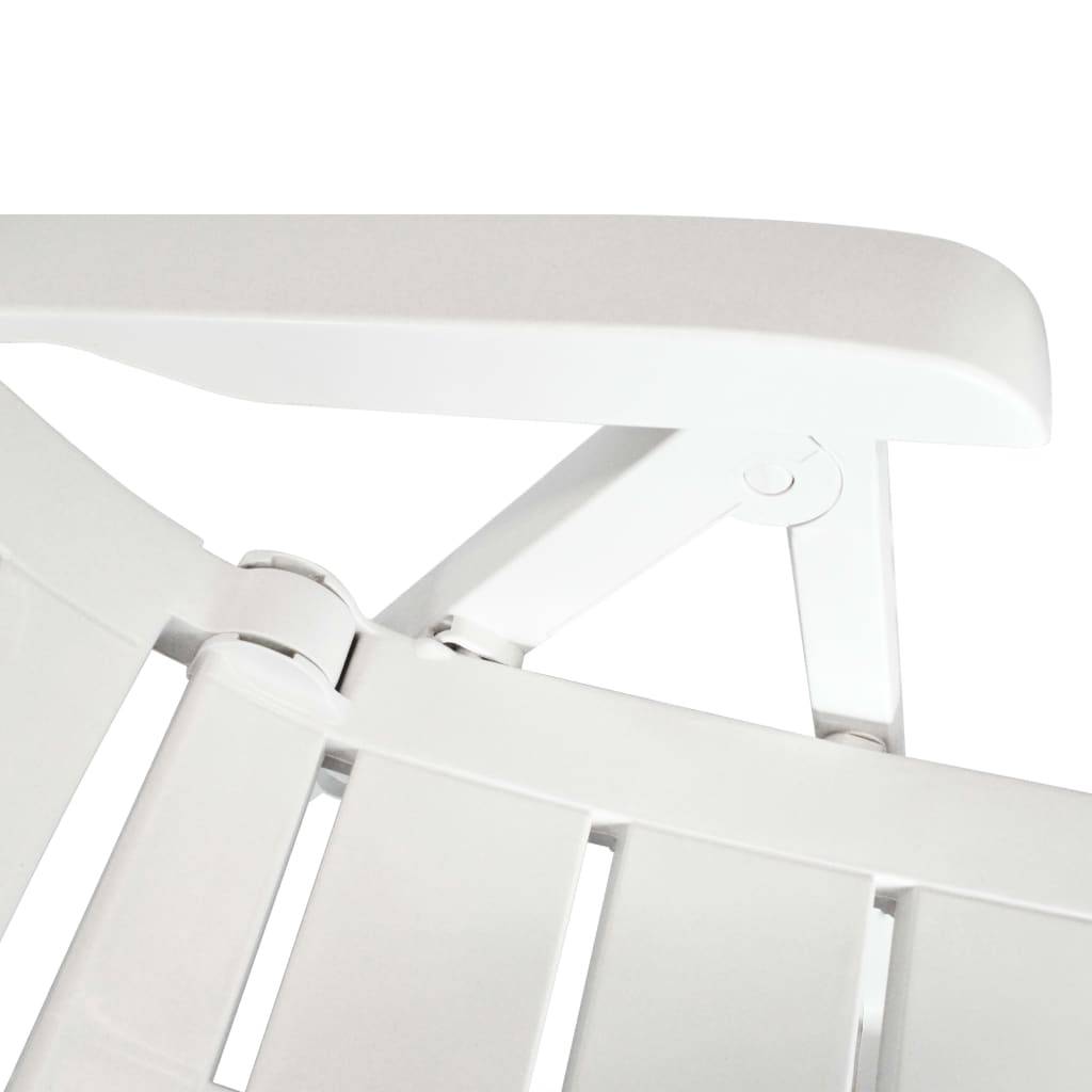 Vidaxl - Chaises inclinables de jardin lot de 4 Plastique Blanc vidaXL 275067 - Image 4