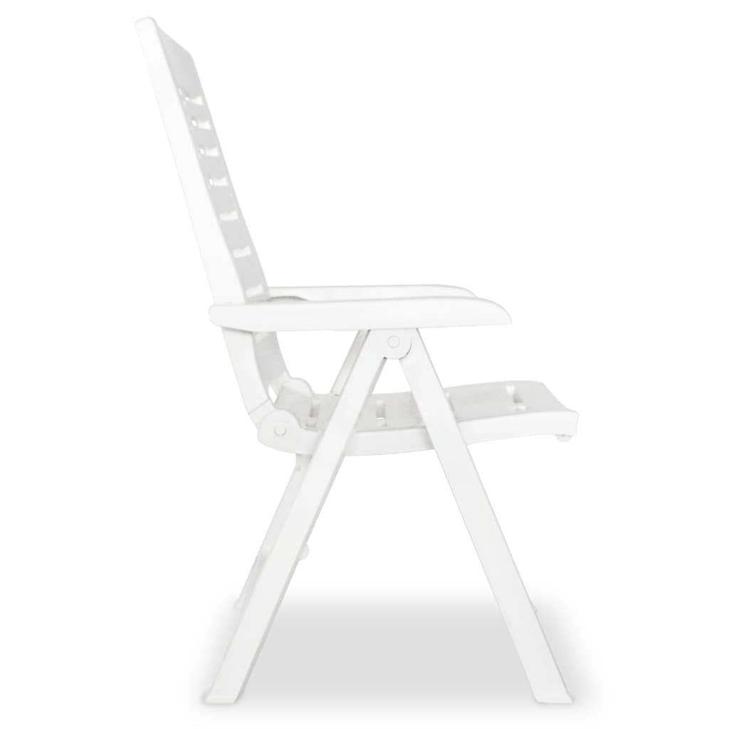 Vidaxl - Chaises inclinables de jardin lot de 4 Plastique Blanc vidaXL 275067 - Image 6