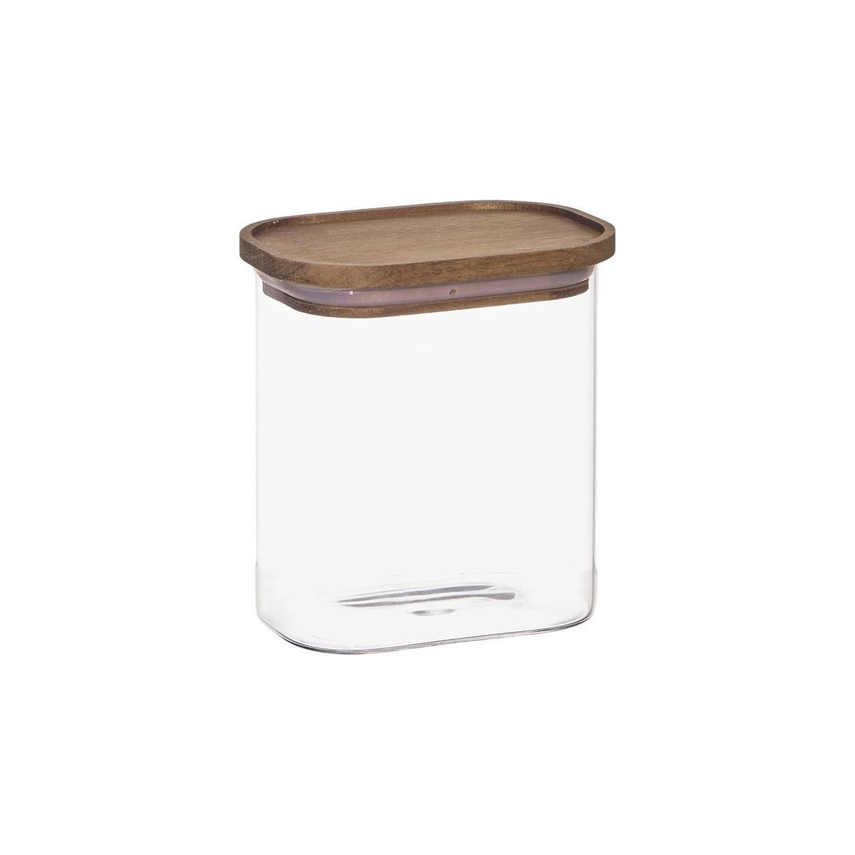 The Home Deco Factory - Bocal de Conservation "Heritage" 90cl Transparent & Marron - Image 1