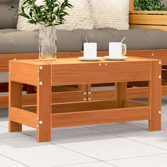 Vidaxl - Repose-pied de jardin cire marron 62x30x32 cm bois pin massif vidaXL 844895 - Image 1