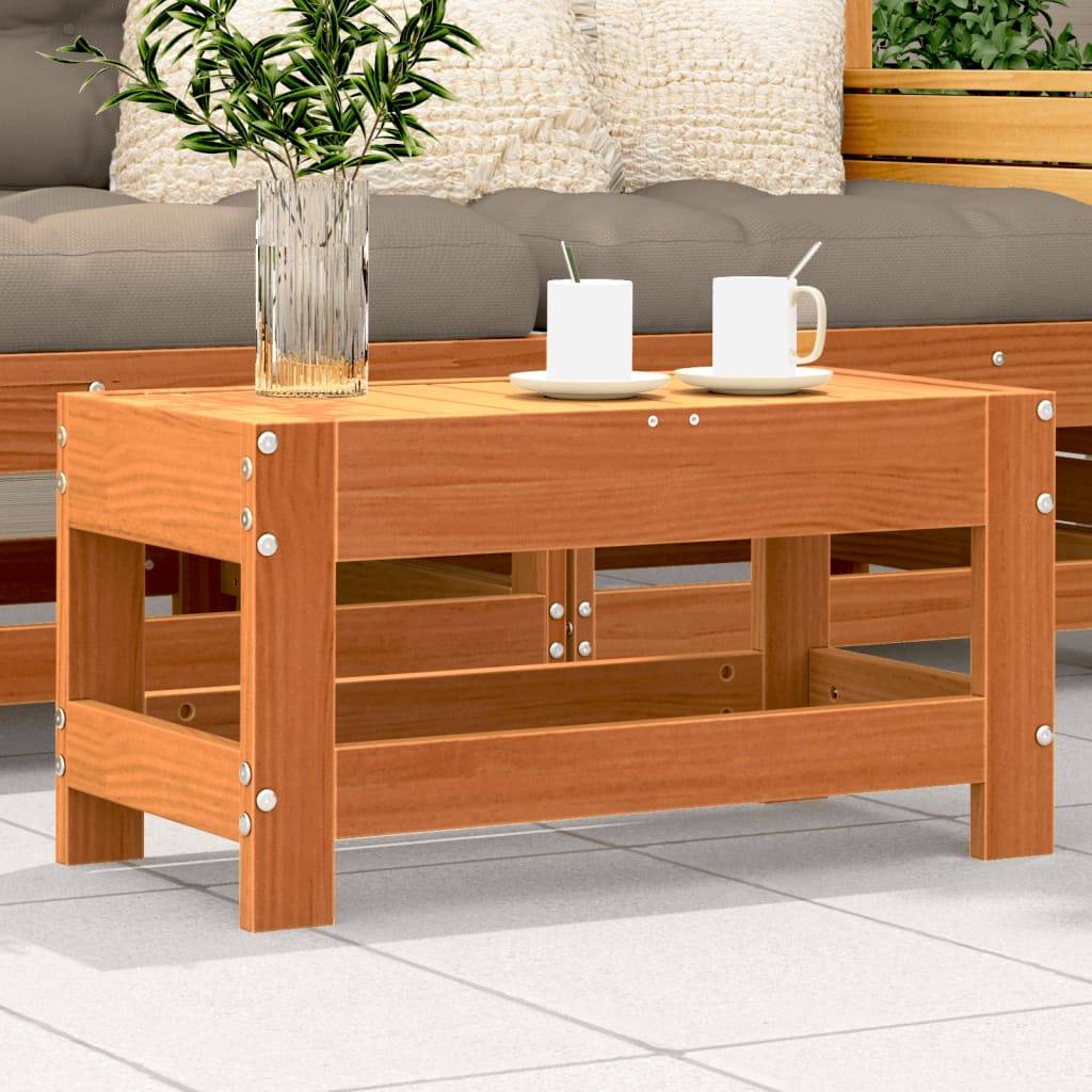 Vidaxl - Repose-pied de jardin cire marron 62x30x32 cm bois pin massif vidaXL 844895 - Image 1