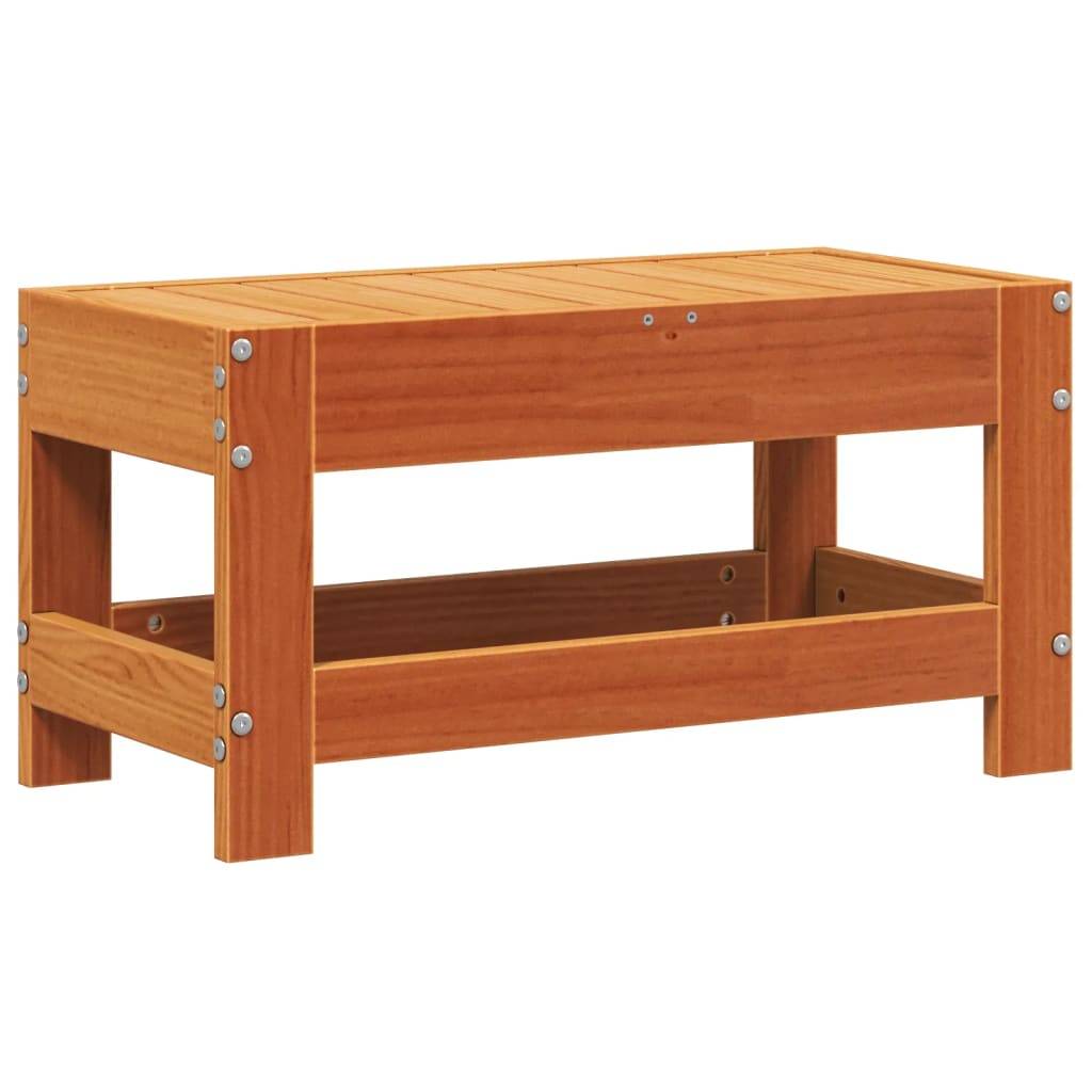 Vidaxl - Repose-pied de jardin cire marron 62x30x32 cm bois pin massif vidaXL 844895 - Image 7