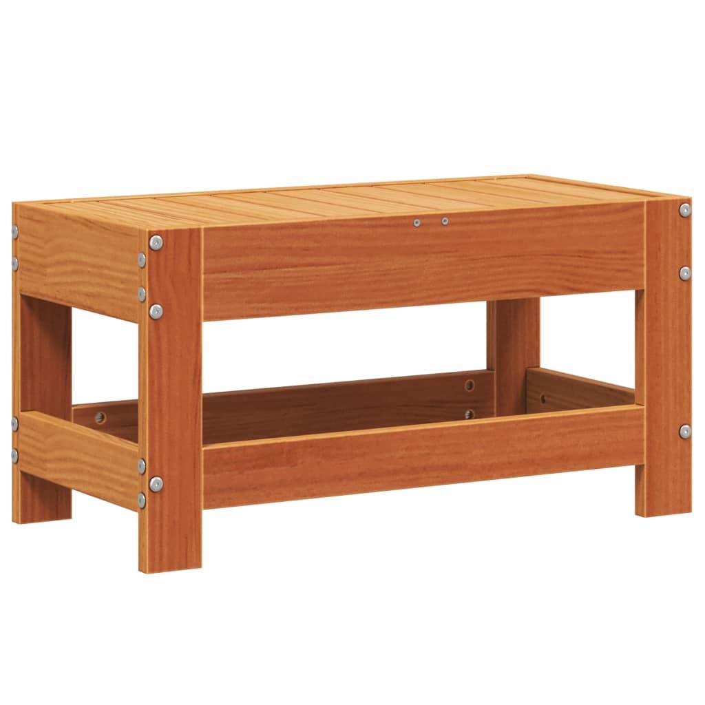 Vidaxl - Repose-pied de jardin cire marron 62x30x32 cm bois pin massif vidaXL 844895 - Image 2
