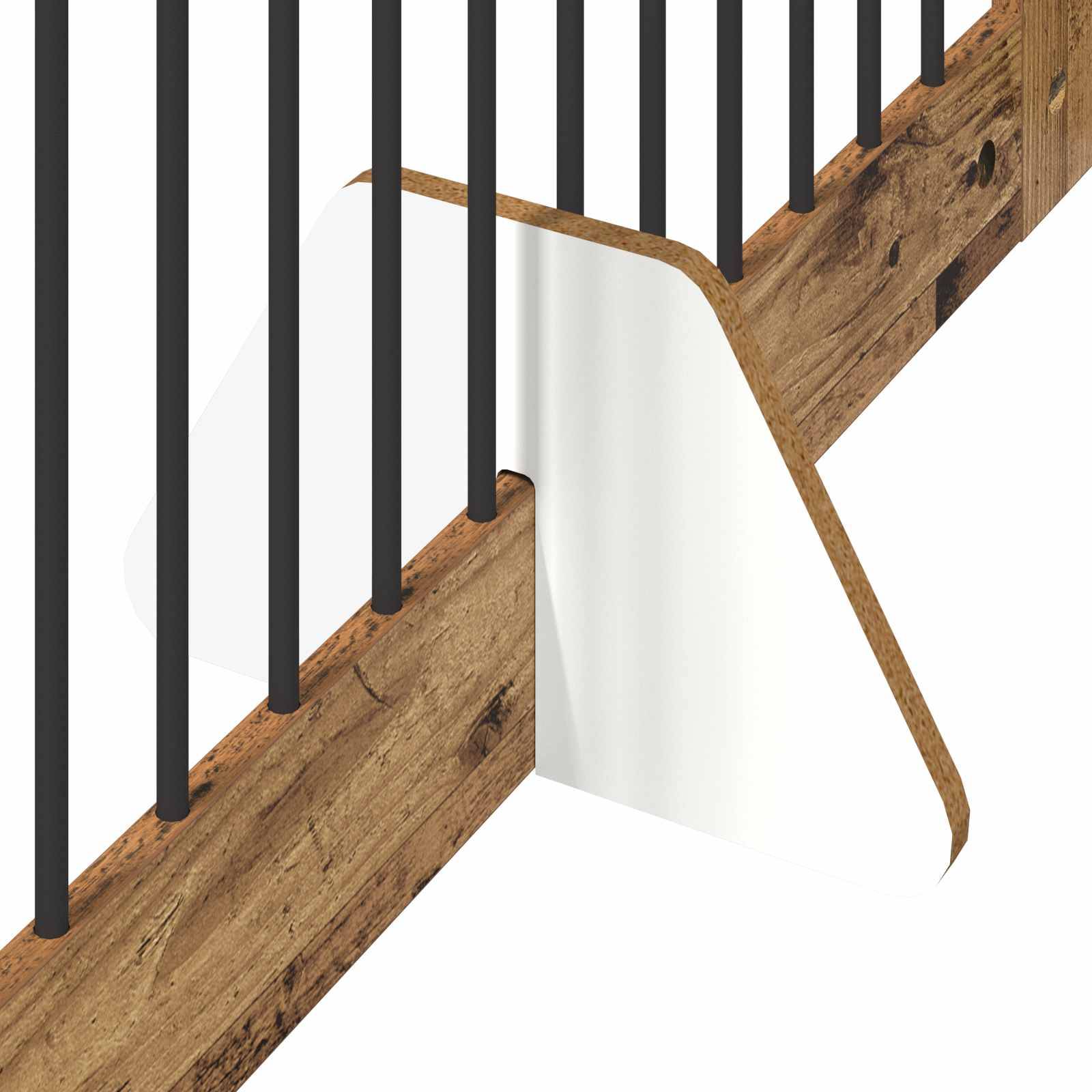 ComfortXL - Barrière Sécurité Chien Bois Intérieur Pliable 200x100cm Bois Ancien - ComfortXL Outdoor Living - Image 6