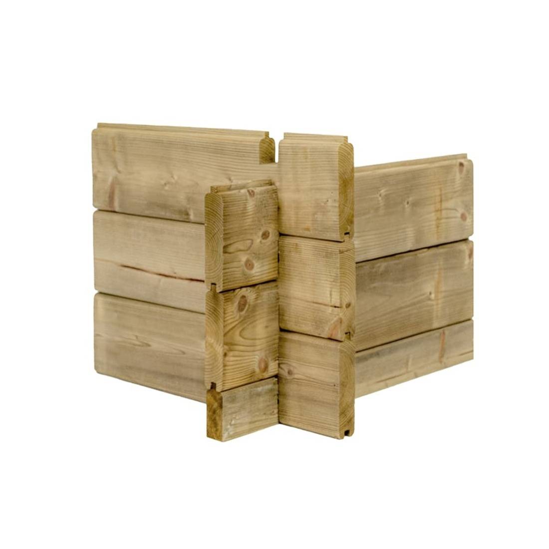 Altanka - Abri de jardin en bois - 9m2 - 3x3m - Traité - Ep. 28mm - Couleur: vert - DOM356 - ALTANKA - Image 4