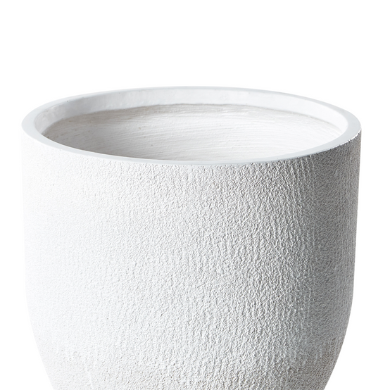 Beliani - Cache-pot d'extérieur Fibre d'argile Blanc KANNIA - 46x46x46- Beliani - Image 4