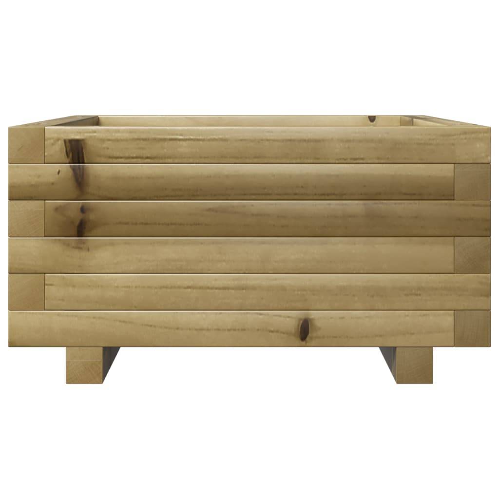 Jardinière | Pot De Fleurs | Cache-pot | Bac à Fleurs Avec Design De Clôture Blanc 40x40x40 Cm Pin Massif 697246f18b9780895efdefa6