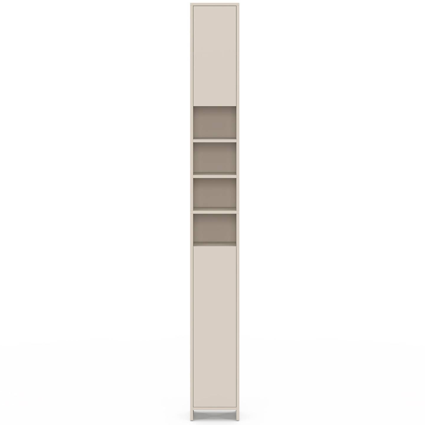IDMARKET - Meuble colonne salle de bain TOMI 2 portes 4 niches beige - Image 3