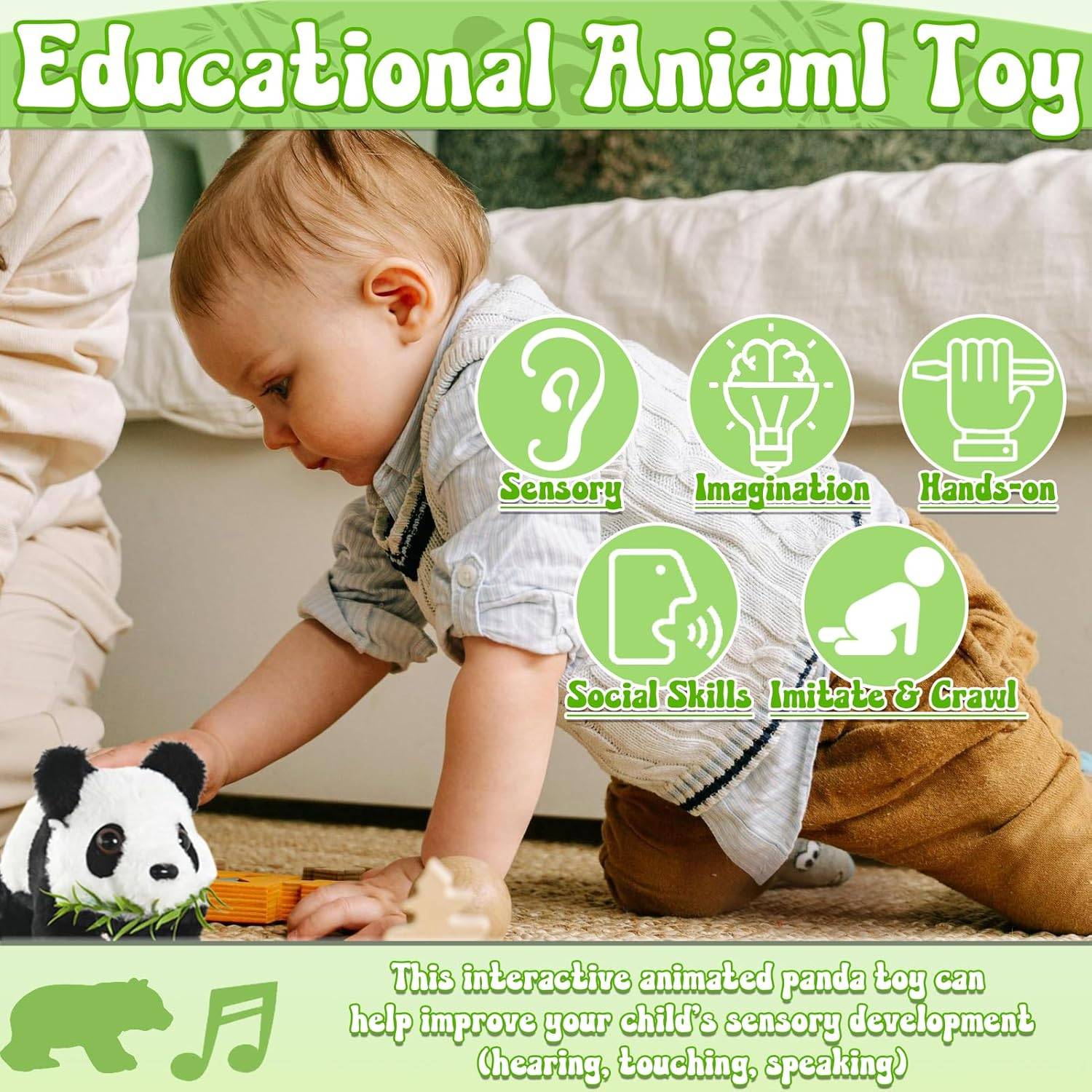 Panda Électronique Musical - Jouet Éducatif Interactif-Living123 - Image 7