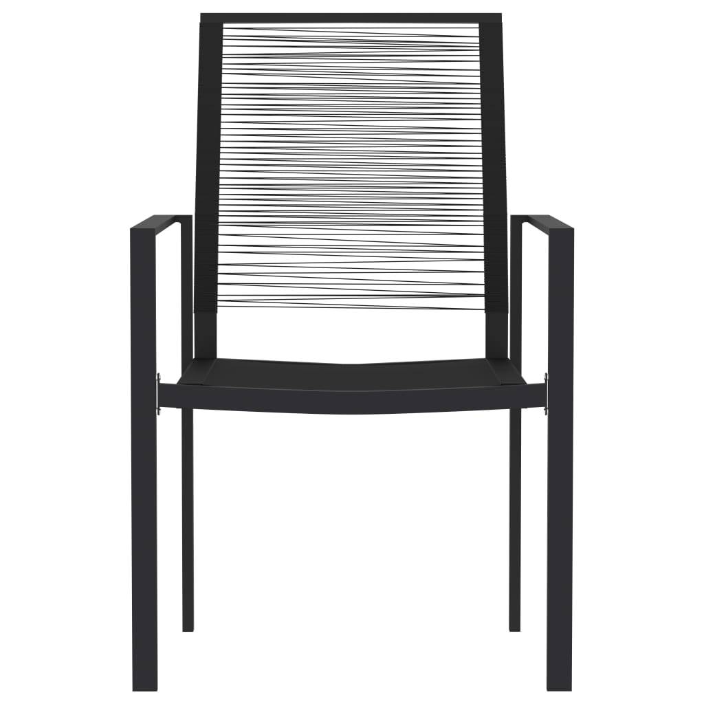Ensemble Repas 6P 140cm Rotin Creux PVC et Acier Noir – ComfortXL Outdoor Living - Image 4