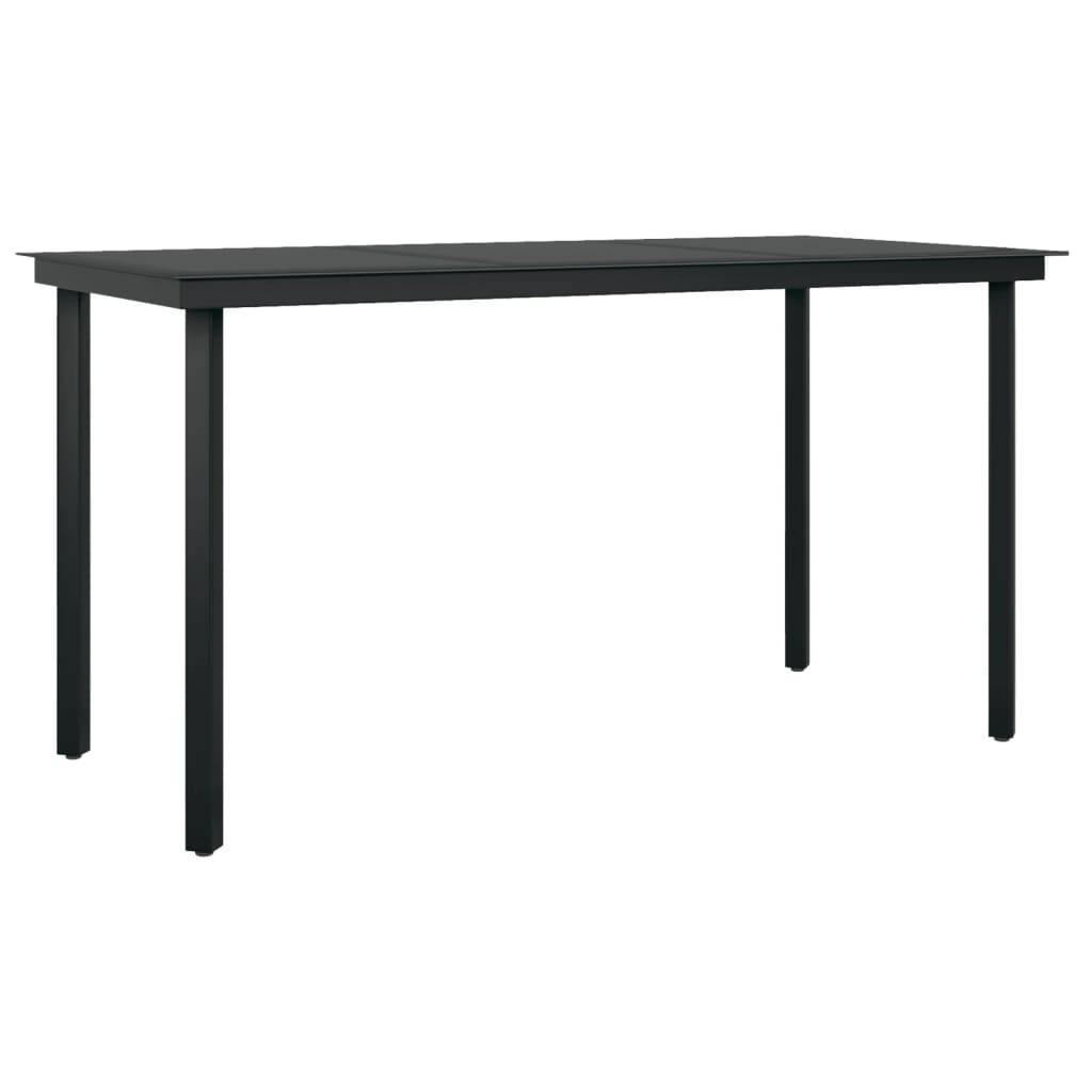 Ensemble Repas 6P 140cm Rotin Creux PVC et Acier Noir – ComfortXL Outdoor Living - Image 5