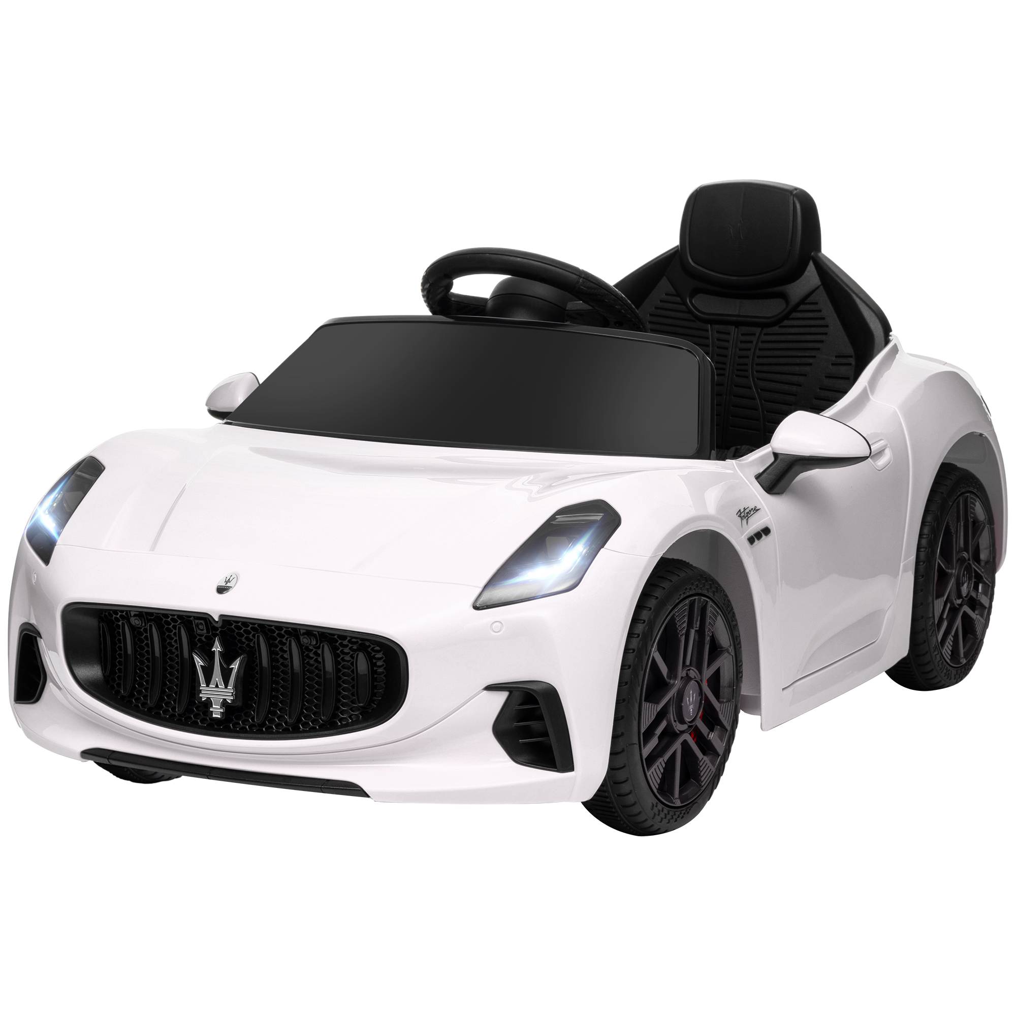 Voiture électrique pour enfants sous licence Maserati Gran Turismo Folgore, 12V avec télécommande, de 3 à 5 ans, blanc - Image 1