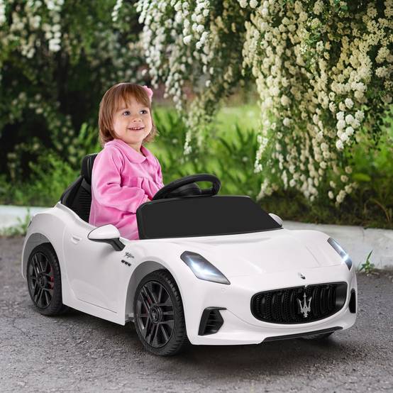 Voiture électrique pour enfants sous licence Maserati Gran Turismo Folgore, 12V avec télécommande, de 3 à 5 ans, blanc - Image 4