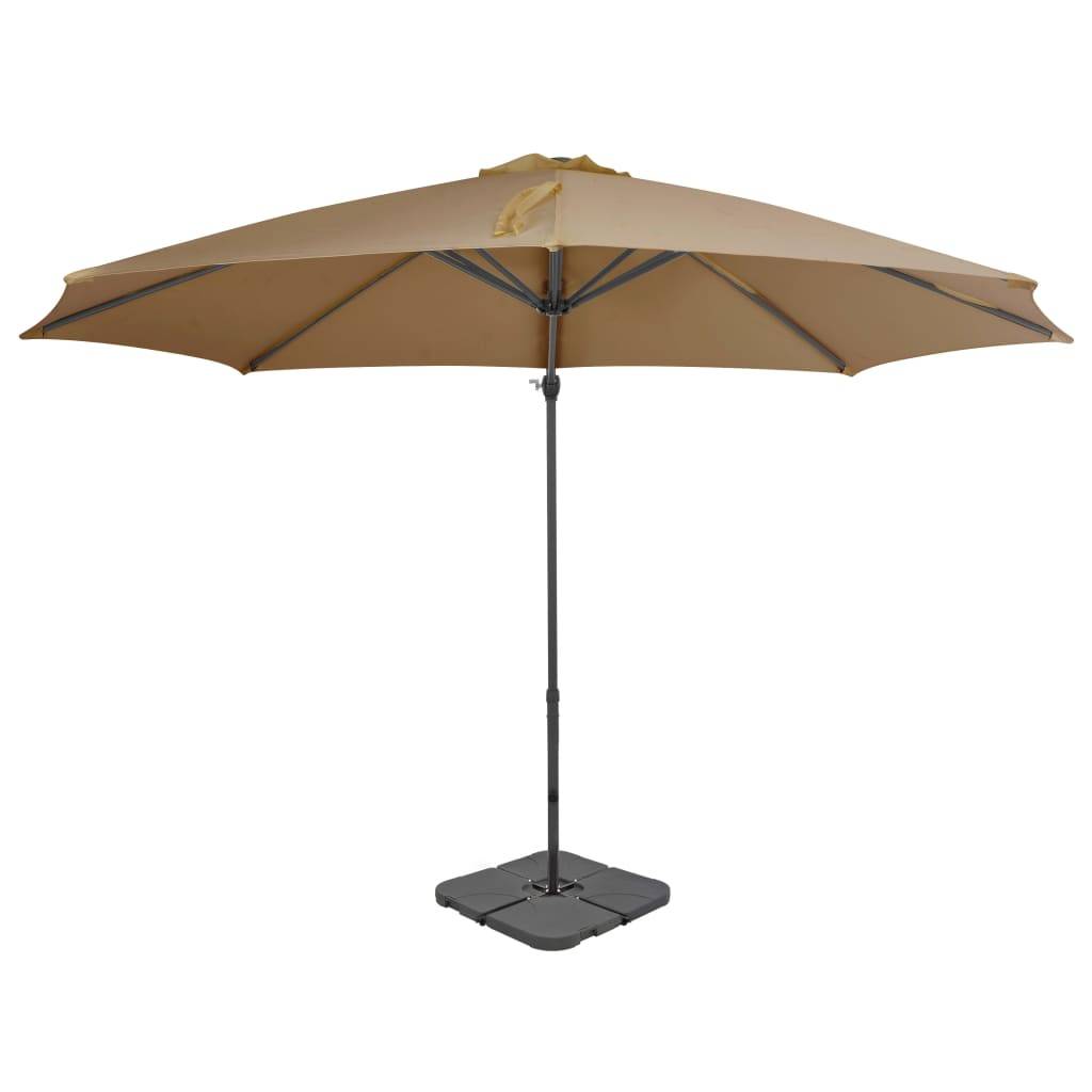 Helloshop26 - Parasol avec base portable diamètre 3 m taupe - Image 1