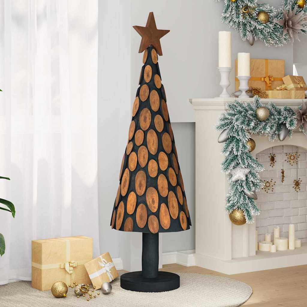 Maison Chic - Sapin de Noël | Arbre de Noël avec support Marron 150 cm Bois de teck solide Maison Chic - Image 3